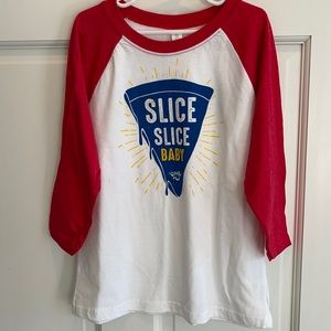 Next Level Apparel pizza slice long sleeve tee M